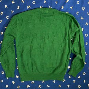 Vintage 80s Brimwick Shamrock All Over Design Sweater